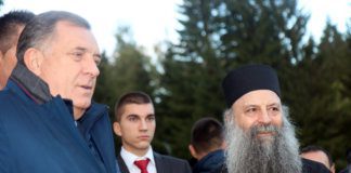 Patrijarha Porfirija na Jahorini dočekao Dodik